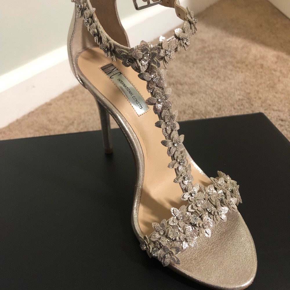 I.N.C. Gold Flower Heels